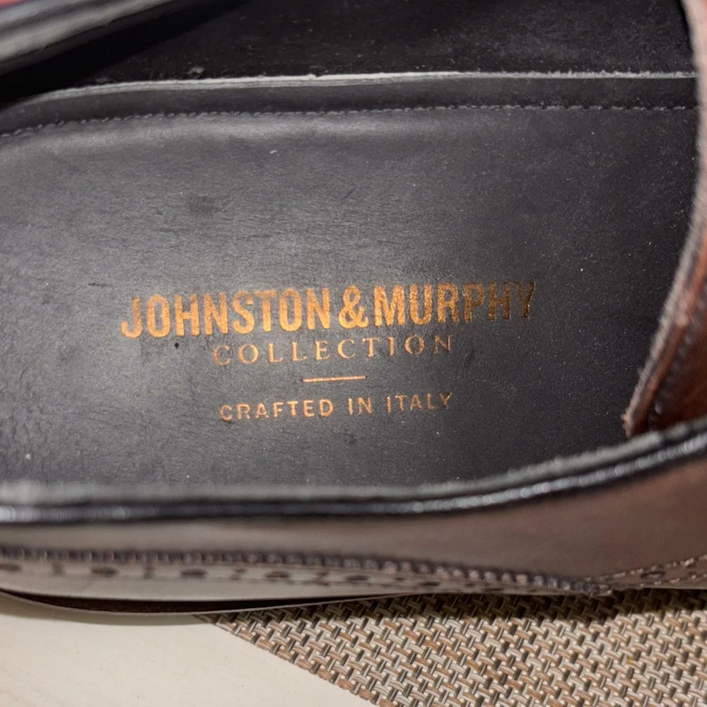 Johnston & Murphy Leather Wingtip Oxfords. Men's 12. Excellent condition. Nice! - Picture 7 of 8